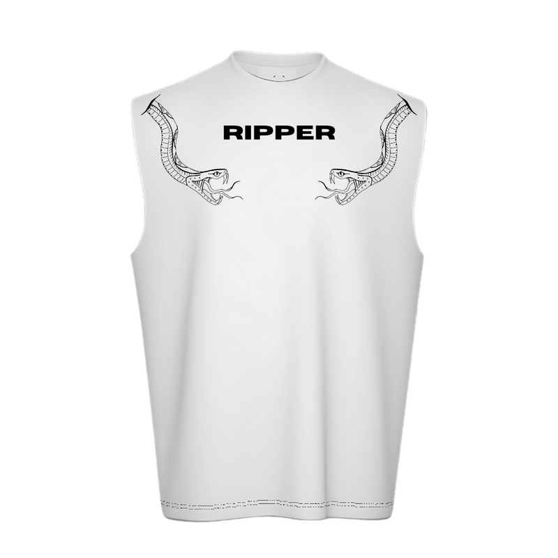 Venomous Vice – White Sleeveless Vest