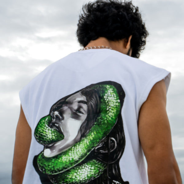 Venomous Vice – White Sleeveless Vest