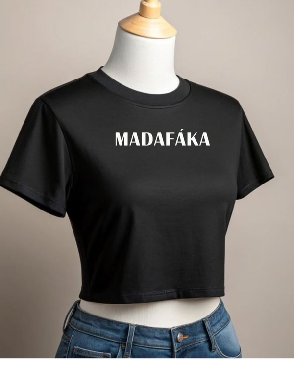 Madafaka - Ripper Round Neck Crop Baby Tee