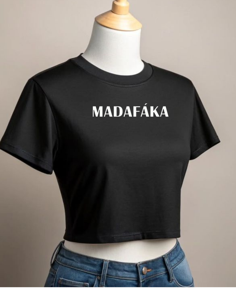 Madafaka - Ripper Round Neck Crop Baby Tee