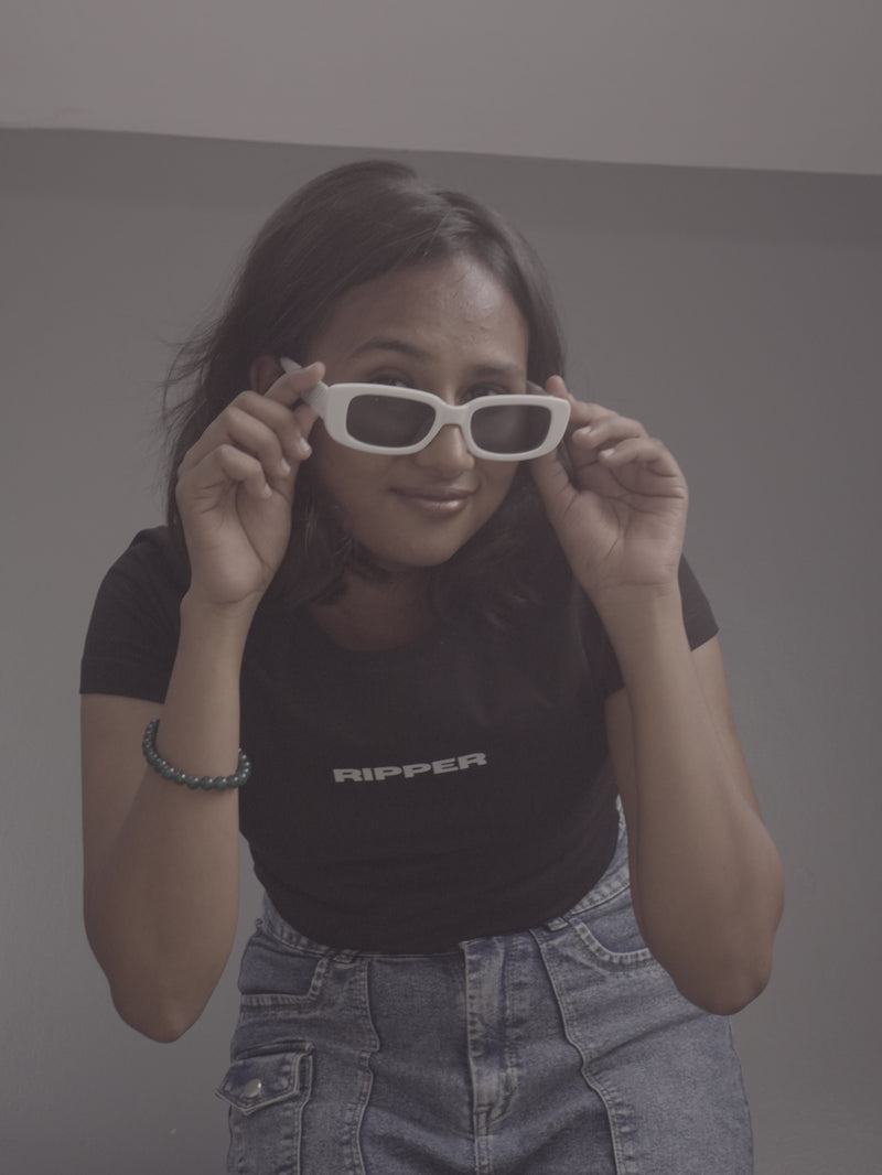 Ripper Logo - Ripper Round Neck Crop Baby Tee