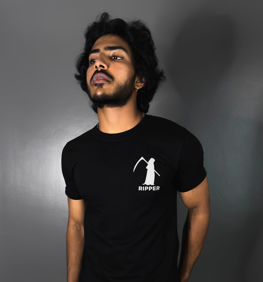 Ripper Black Basic T-Shirts