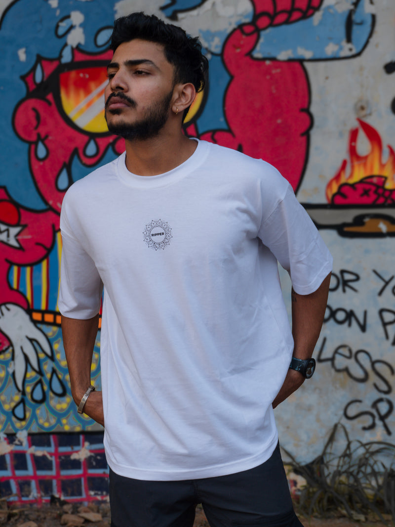 RIPLUMINATI Oversized T-Shirt – White