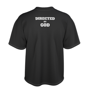 Directed by god  Black Oversized-tshirt