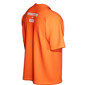 Directed by god Orange Oversized-tshirt