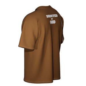 Directed by god Brown Oversized-tshirt