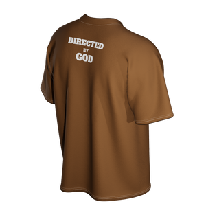 Directed by god Brown Oversized-tshirt