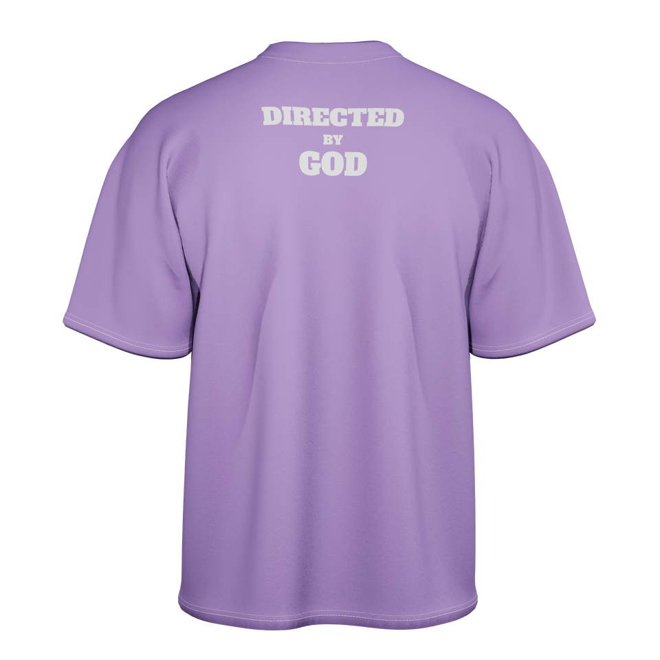 Directed by god Lavender Oversized-tshirt