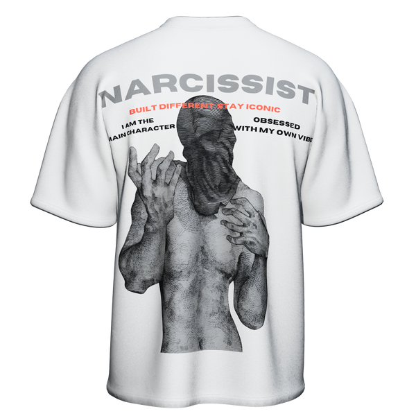 NARCISSIST- Ripper Over-Sized tee White
