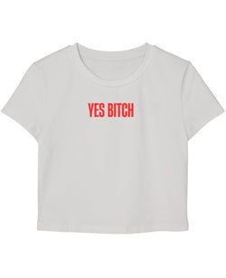 White Baby Tee Front Design